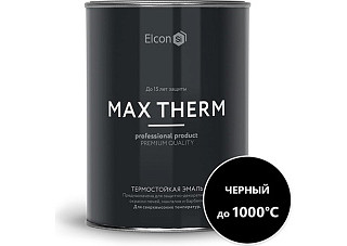 Эмаль термостойкая Elcon черная, 1000 градусов (0,8кг)