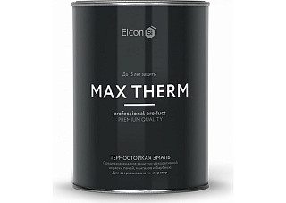 Эмаль термостойкая Elcon черная, 500 градусов (0,8кг)