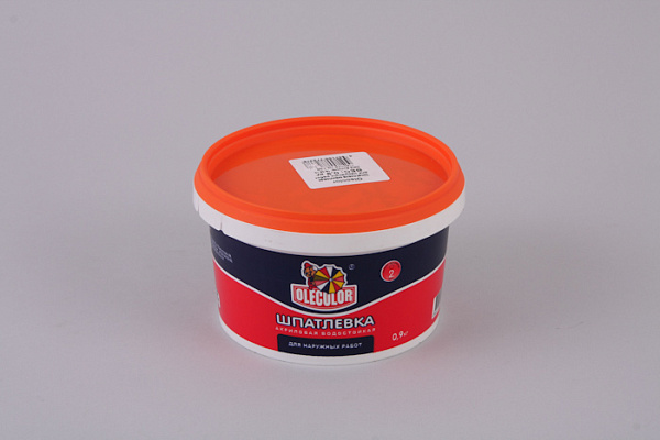 Шпатлевка OLECOLOR акриловая для наружных работ (0,9кг)