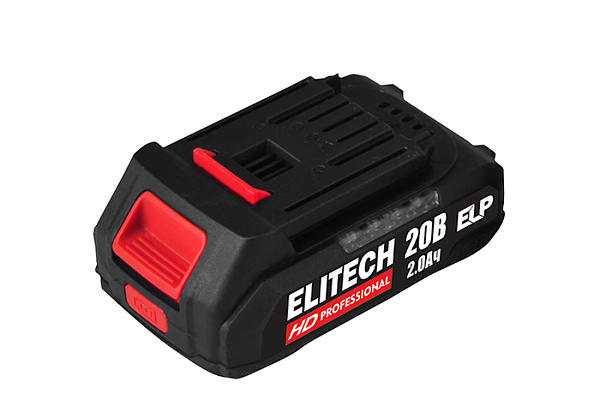 Дрель-шуруповерт ELITECH ДА 20БЛ2 20В, б/щет, 2Ач Li-ion (Е2201.045.01)