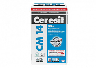 Клей CERESIT CM14 EXTRA для плитки, внутренних и наружных работ 25,0кг (1767954)