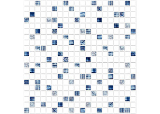 Панель ПВХ самоклеящаяся, мозаика Северное сияние 0,3х474х474мм (636мс) упаковка из 10шт