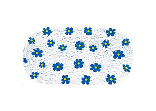 Коврик VORTEX Ромашки против скольжения, овал, 3 цвета (37х66см)/12 (15050)