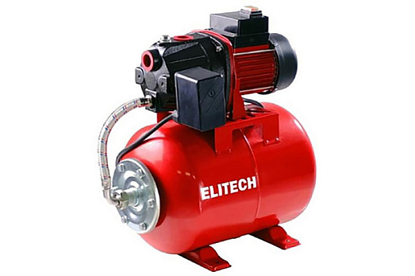 Насосная станция ELITECH САВ 800-24Ч (Чугун, 800Вт, Расход-55л/м, Напор-38м, Глуб-8м, Емкость-24л)
