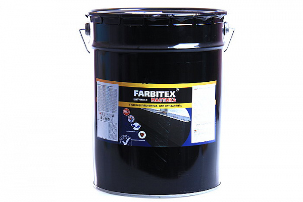 Мастика битумная FARBITEX гидроизоляционная (17,0кг) 