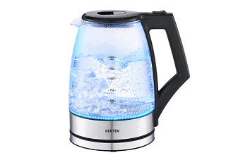 Чайник Centek CT-0014 (черный) 1.8л, 2200Вт, LED, Защита от накипи, Фильтр от накипи
