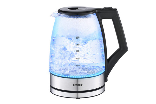Чайник Centek CT-0014 (серый) 1,8л, 2200Вт, LED, защита от накипи