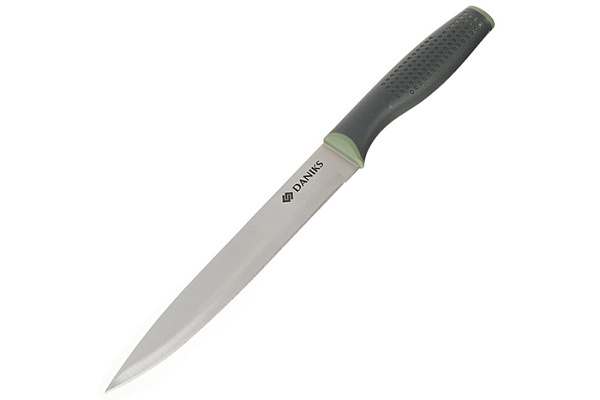 Нож кухонный Daniks, Verde, разделочный, нержавеющая сталь, 20 см, рукоятка пластик (426085) (193)