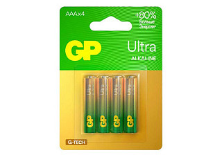 Элемент питания 03 GP LR03 Ultra Alkaline G-Tech  24AUA21-2CRSBC4   (блистер 4шт.)  (366)