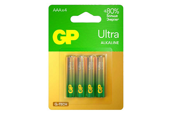 Элемент питания 03 GP LR03 Ultra Alkaline G-Tech  24AUA21-2CRSBC4   (блистер 4шт.)  (366)