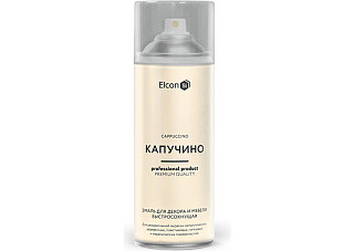 Эмаль для декора и мебели быстросохнущая Elcon капучино, аэрозольная (520мл)