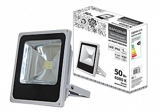 Прожектор светодиодный СДО50-2-Н 50 Вт, 6500 К, серый (0336-0208)