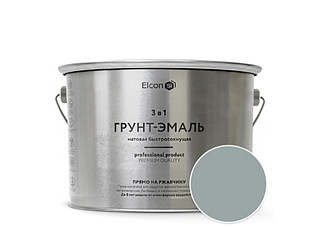Грунт-эмаль по ржавчине Elcon 3 в1 матовая серая (2,0кг)