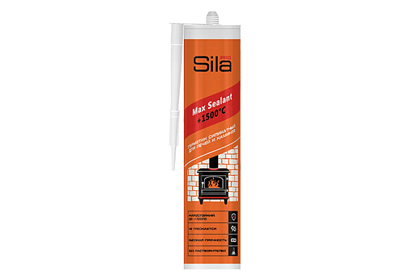 Герметик Sila PRO Max Sealant1500 для печей, черный, 280мл (563)