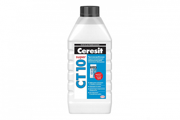 Пропитка CERESIT CT10 противогрибковая водоотталкивающая 1,0л (1060333)