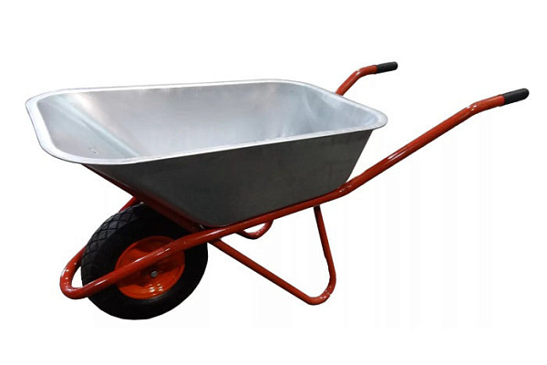 Тачка строительная одноколесная Мастер-Инструмент WB5009 пневмо колесо 4.80 D16/12 v=200кг/100л