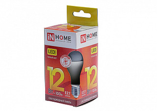 Лампа светодиодная IN HOME LED-A60-VC 12Вт 230В Е27 3000К 1080Лм (235)