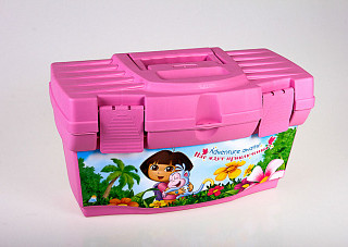 Детский ящик для хранения игрушек (TO-GO) ДАША ПУТЕШЕСТВЕННИЦА 10,5л. с вкладышем pink LA0081DE1