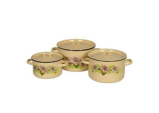 Набор эмал.посуды 1с112 АЗАЛИЯ 3/4,5/7л. Северсталь