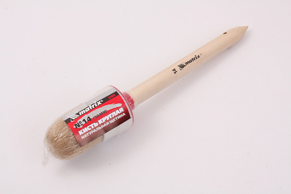 Кисть круглая MTX "Стандарт" №14х50мм, деревянная ручка, натуральная щетина (82084) 12/240