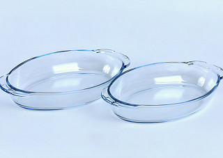 Посуда для СВЧ овальная 1,7л. крышка 1,7л. (утятница) 33,5х19х11см. 59032