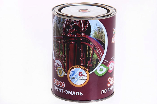 Грунт-эмаль по ржавчине OLECOLOR красный 3020 (0,9кг)