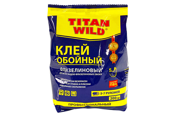 Клей обойный TITAN WILD ФЛИЗЕЛИН (0,200гр) пакет