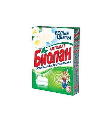 Порошок стиральный БИОЛАН автомат белые цветы 350г (1/24)