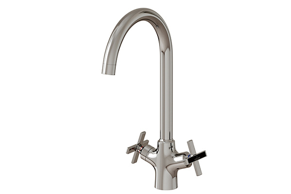 Смеситель для кухни MIXLINE ML37-032 Cross (Латунь,Высота излива 10,3см,Кран-букса 1/2")