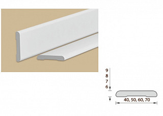 Наличник пластиковый Идеал 001 Белый (50мм.х2,2м)