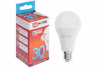 Лампа светодиодная IN HOME LED-A70-VC 30Вт 230В Е27 4000К 2700Лм (141)