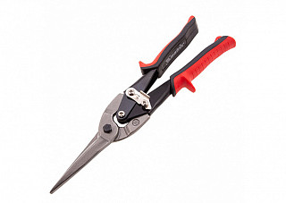 Ножницы по металлу MATRIX 285 мм, пряморежущие, удлиненные, обрезиненные рукоятки (78341)