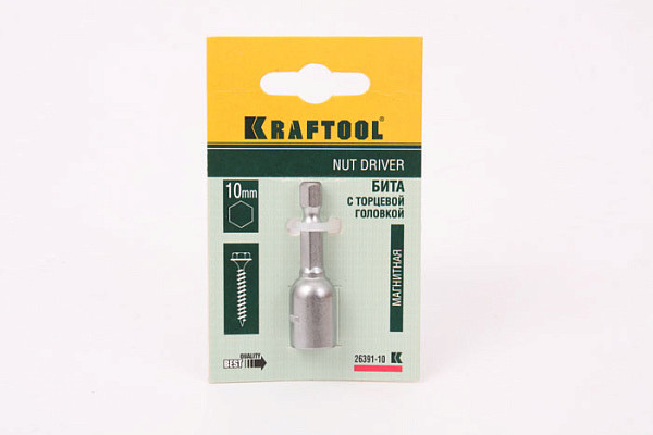 Бита  KRAFTOOL с торцевой головкой,10 мм (26391-10)