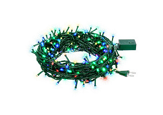 Гирлянда BALANCE Нить 50 разноцветных LED ламп, контроллер 8 режимов, зеленый провод 5,0м (56058)