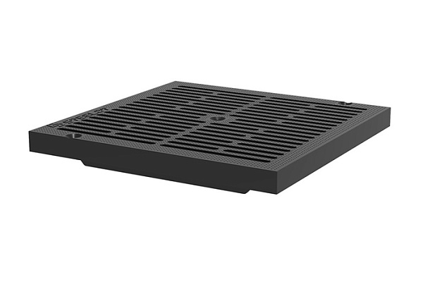 Решетка пластиковая SteeStart А15 черная (300х300) 