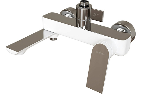 Душевая система 35к MIXLINE ML41-06"Swan White"излив лейка 3 поз.+лейка"Тропический душ"БЕЛЫЙ/ХРОМ