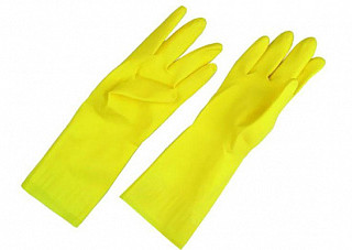 Перчатки латексные A.D.M. для деликатной уборки желтые L/240пар/12 DGL018L