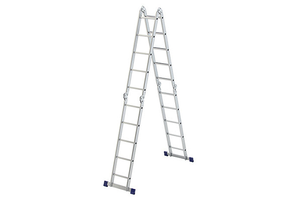 Лестница-трансформер СИБРТЕХ алюминиевая 4х5 h=6,3м до 120кг 97883