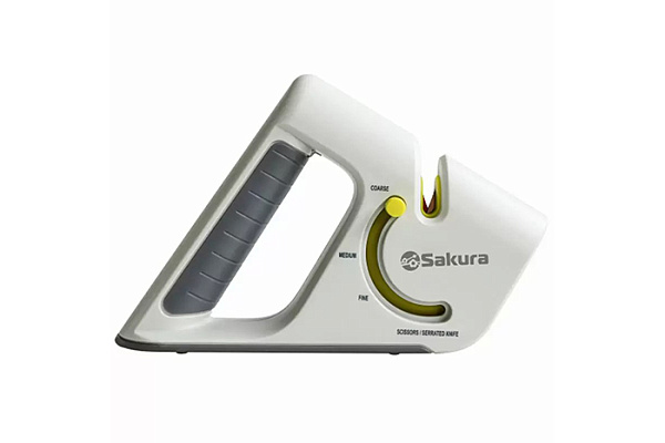 Ножеточка SAKURA SA-6657G 3 степени заточки (ножницы, зубчастые ножи)