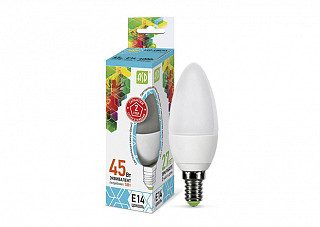 Лампа светодиодная ASD LED-СВЕЧА-standard 5.0Вт 160-260В Е14 4000К 450Лм (02224)*