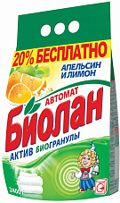 Стиральный порошок BIOLAN (БИОЛАН) Автомат Апельсин + Лимон 2,4кг (056)