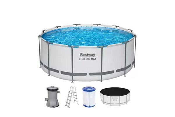 Каркасный бассейн Bestway (фильтр, насос, тент, лестница) (366х122см, 10250л, 2006л/ч) (56420)