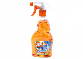 Средство для мытья стекол HELP (ХЕЛП) с курком апельсин 500мл (1-0320)