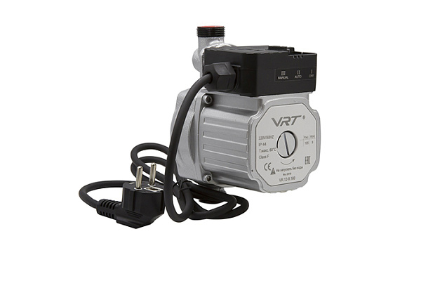 Насос циркуляционный VRT VR.12-9.160 для повышения давления, 105 Вт, с гайками (366)