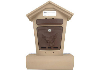 Ящик почтовый ЭЛИТ бежевый с коричневым (г.Ковров) арт.6866