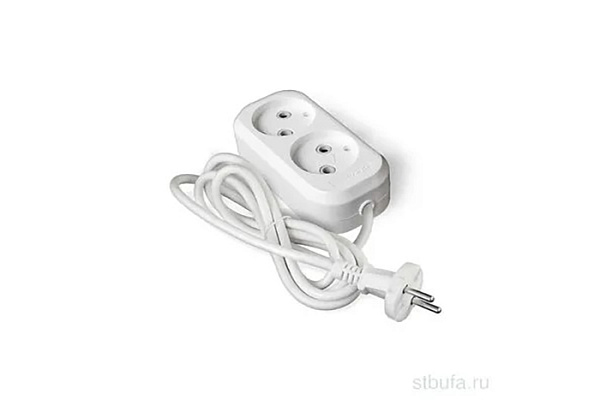 Удлинитель 5м 2гн. ProfiTec ST сет TURBO б/з ПВС 2*0,75 10A бел (ABS-пласт) (1010200005)