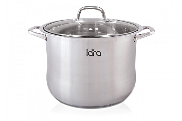 Кастрюля нержавеющая сталь LARA BIG SIZE 9,6л (LR02-42)