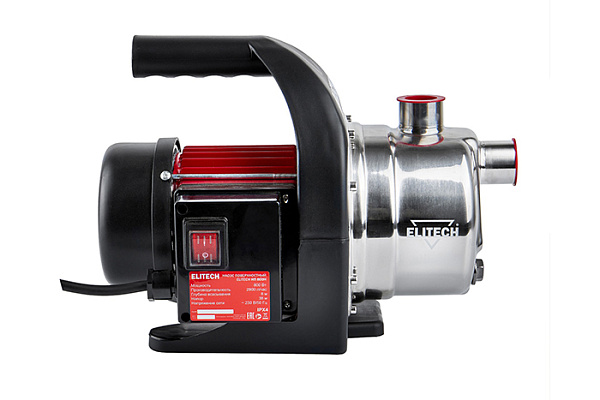 Насос поверхностный ELITECH НП 800Н (Нерж,800Вт,Напор-38м,Глубина-8м, 4бар, 48л/м)