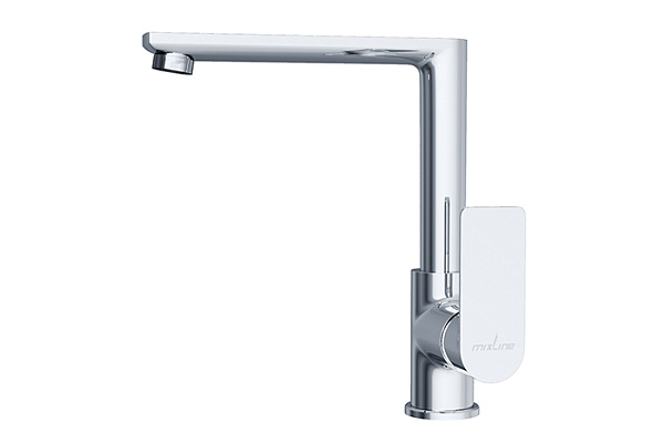 Смеситель для кухни 35k MIXLINE ML26-032 Life (Латунь,Высота излива 22см,Картридж 35мм,бок. ручка)