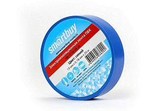 Изолента Smartbuy,  0.18х19мм, 20 метров, синяя (SBE-IT-19-20-db)